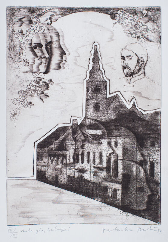 Stanko Vraz i njegova Ljubica - iz grafičke mape Samobor u srcu