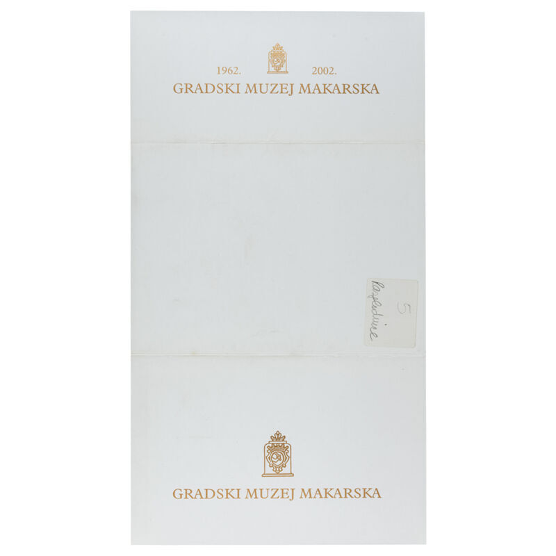 Gradski muzej Makarska : 1962. : 2002.