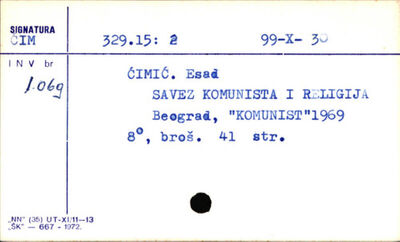 Savez komunista i religija.