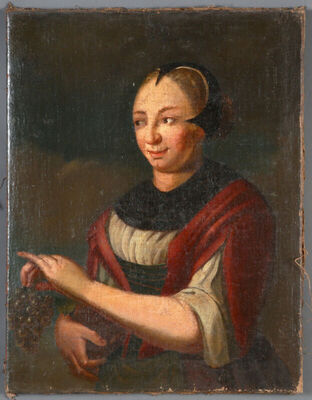 Portret žene s grozdom u ruci
