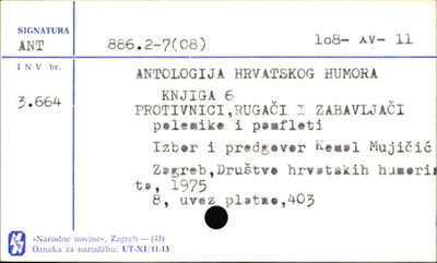 Protivnici, rugači i zabavljači : polemike i pamfleti / iz