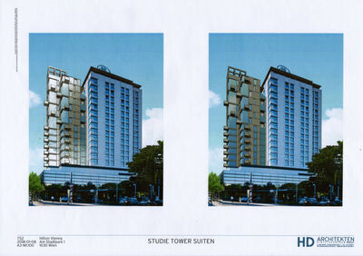 Studija dogradnje hotela Hilton - Tower Suiten, Am Stadtpark