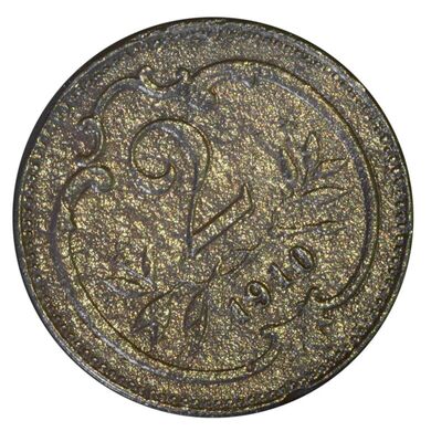 AUSTRIJA, kovanica od 2 hellera, 1910.