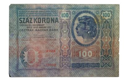 Novčanica od 100 kruna,OESTERREISCH-UNGARISCHE BANK, 1912.