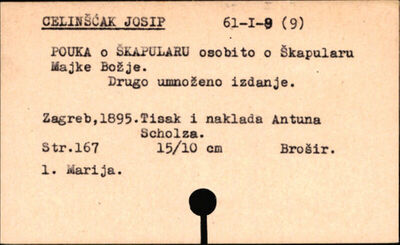 Pouka o škapularu, osobito o škapularu Majke Božje / priredi