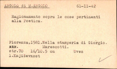 Ragionamento di M. Agnolo Segni ... sopra le cose pertinenti