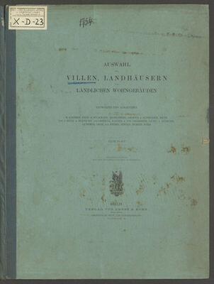 LIB-000269: Auswahl von Villen, Landhäuser und landlichen Wo