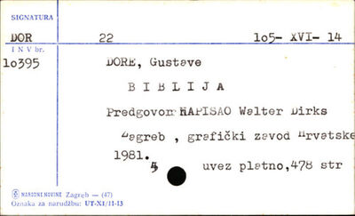Biblija / 230 ilustracija Gustave Dorea s izvacima iz Novog 