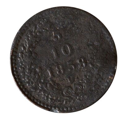 AUSTRIJA , kovanica, 5/10 Kreuzera, 1858