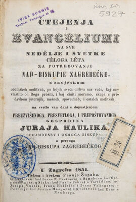 Čtejenja i evangeliumi na sve nedelje i svetke celoga leta z