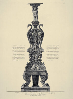 Candelabro Antico di Marmo di gran Mole ritrovato negli Esca