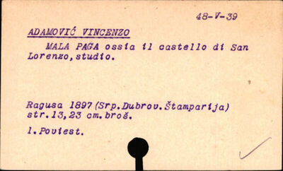 Mala Paga ossia Il castello di san Lorenzo / studio di Vince
