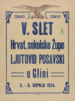 V. slet Hrvatske sokolske Župe Ljutovid Posavski u Glini