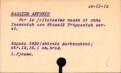 Per le felicissime nozze della nobile signora Anna Ivanovich