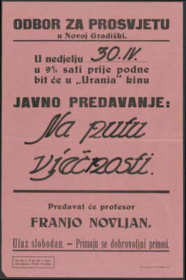 Predavanje "Na putu vječnosti"