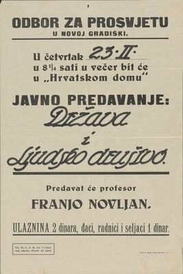 Predavanje "Država i ljudsko društvo"