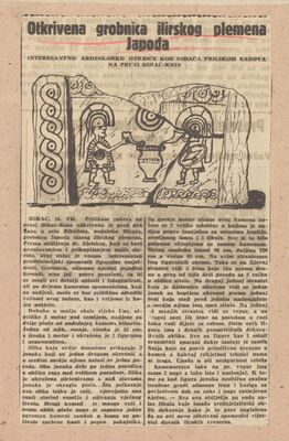 Otkrivena grobnica ilirskog plemena Japoda