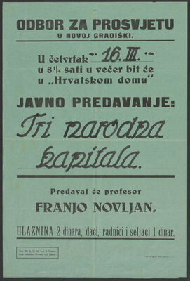 Predavanje "Tri narodna kapitala"