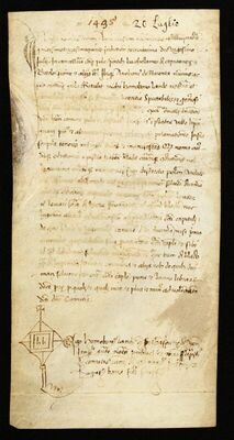 Isprava kojom Antonio de Narenta ("nuntius et preco Comunis 