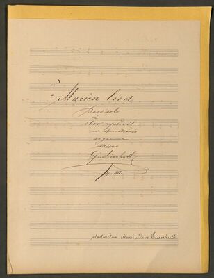 Gj. Eisenhuth: Marien lied, op. 50