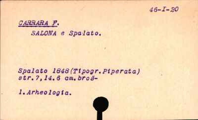 Salona e Spalato / di F. Carrara.