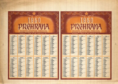 1950 PREHRANA