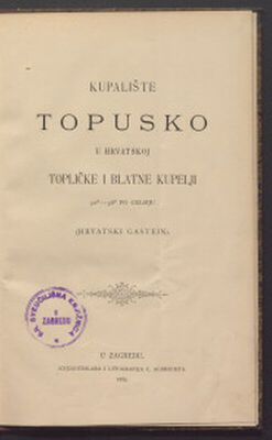 Lječilište Topusko u Hrvatskoj
