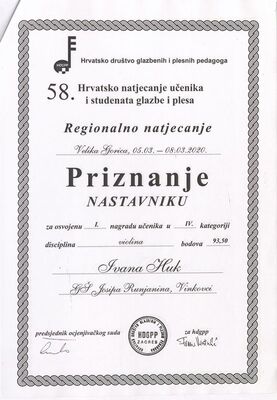 Spomenica Glazbene škole Josipa Runjanina Vinkovci 2016.-201