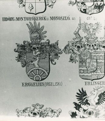 Klanjec - grbovi obitelji Erdody, grafički prikaz, heraldika