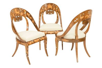 Tri stolice tipa gondola iz salonske garniture