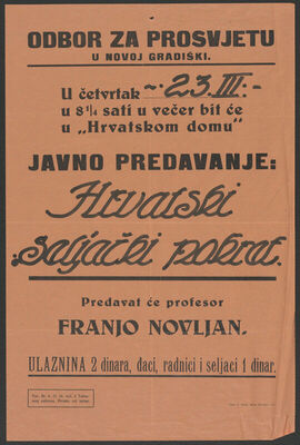 Predavanje Hrvatski seljački pokret