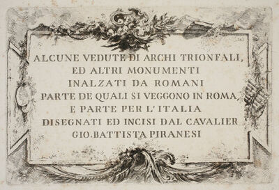 Alcune vedute di archi trionfali