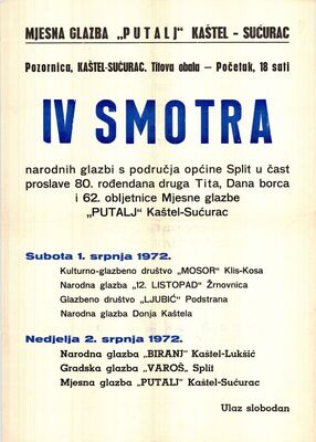IV. Smotra narodnih glazbi s područja općine Split