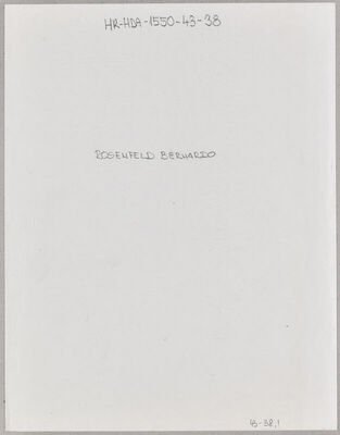 Rosenfeld, Bernardo. Dosje zatočenika