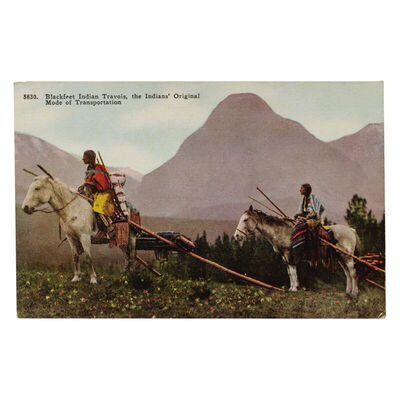 Blackfeet Indian Travois, the Indians' Original Mode of Tran