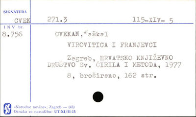 Virovitica i Franjevci / Paškal Cvekan.