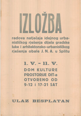 Izložba radova natječaja idejnih urbanističkih rješenja dije