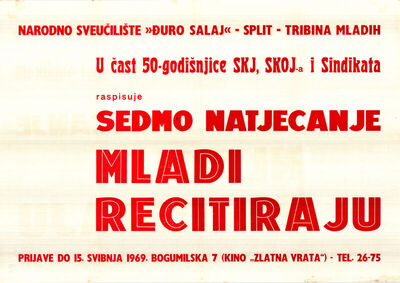 Sedmo natjecanje "Mladi recitiraju"