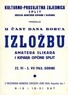 Izložba amatera slikara i kipara općine Split