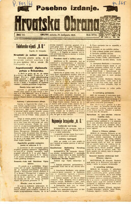 Hrvatska Obrana Broj 244; God. XVII posebno izdanje