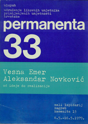 Permanenta 33 - Vesna Emer, A. Novković