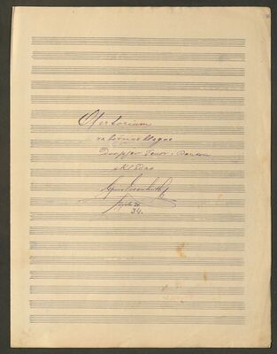 Gj. Eisenhuth: Ofertorium za božićne blagdane, op. 34
