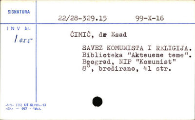 Savez komunista i religija.