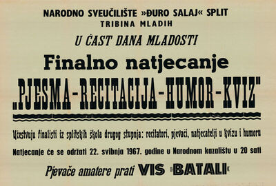 Finalno natjecanje: Pjesma - recitacija - humor - kviz
