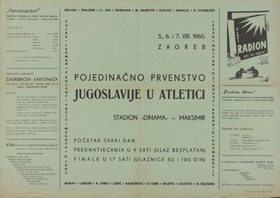 Pojedinačno prvenstvo Jugoslavije u atletici