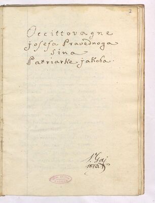 Očitovanje Josefa Pravednoga