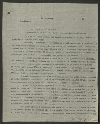 Pregled tiska (Rassegna stampa) za studeni 1941.