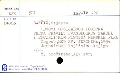 Obnova socijalnog poretka prema pravilu evanđeoskog zakona i