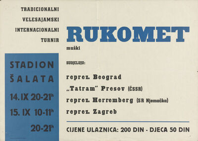 Tradicionalni velesajamski internacionalni turnir - Rukomet