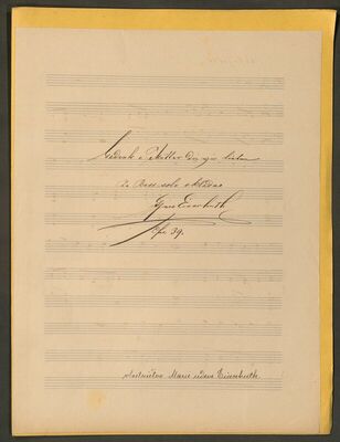 Gj. Eisenhuth: Gedenk o Mutter, op. 39